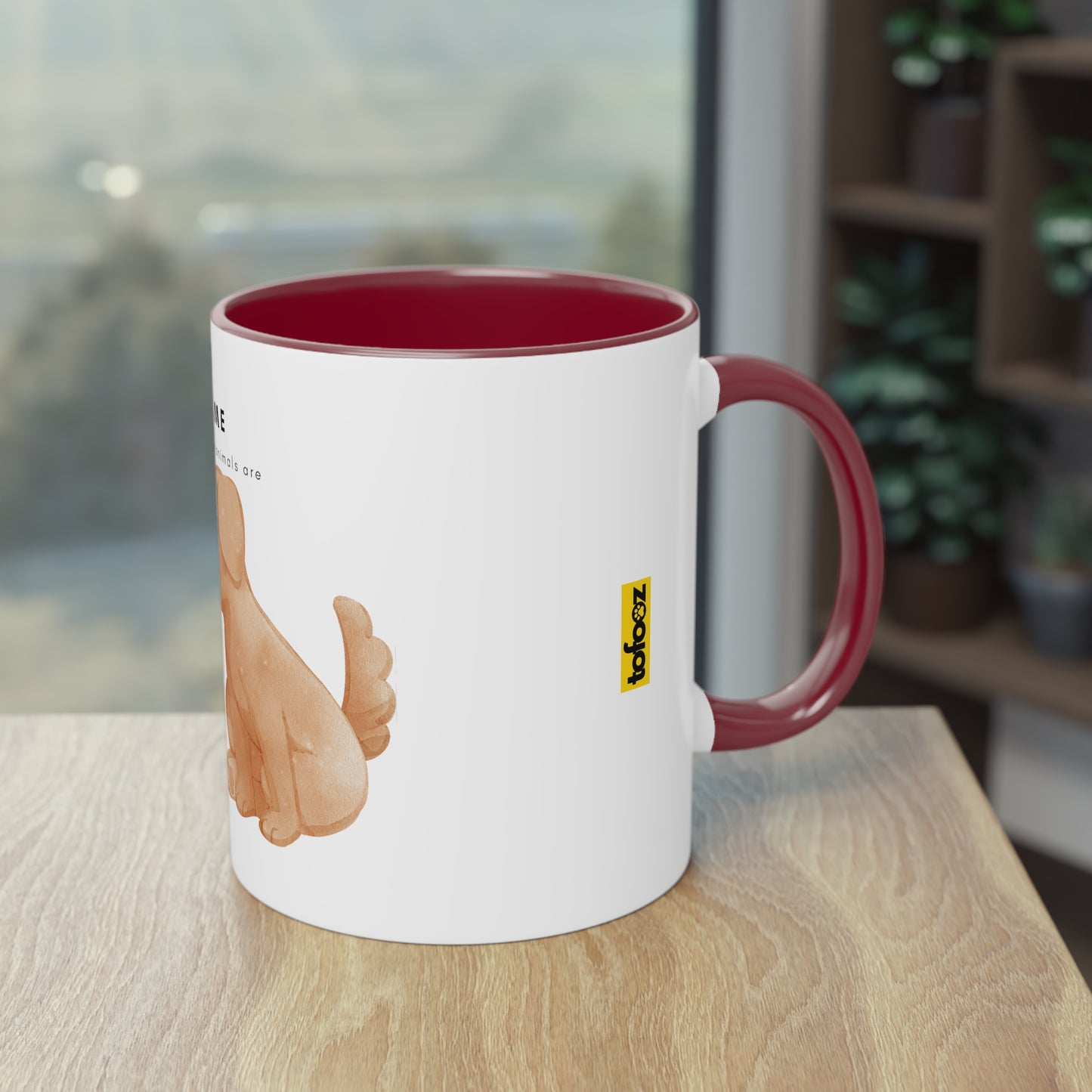 Home Is Where My Animals Are Two-Tone Coffee Mug, 325ml - White