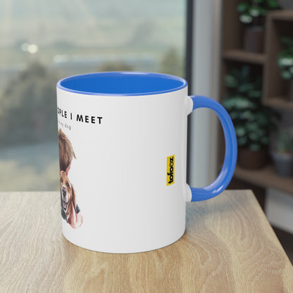 More People I Meet More I Love My Dog (M) Two-Tone Coffee Mug, 325ml - White