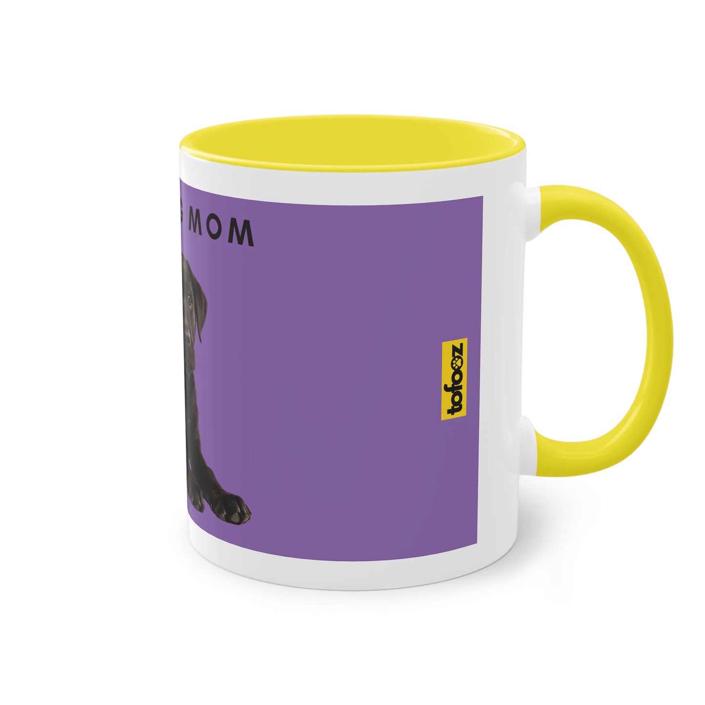 Best Dog Mom Black Lab Two-Tone Coffee Mug, 325ml - Purple