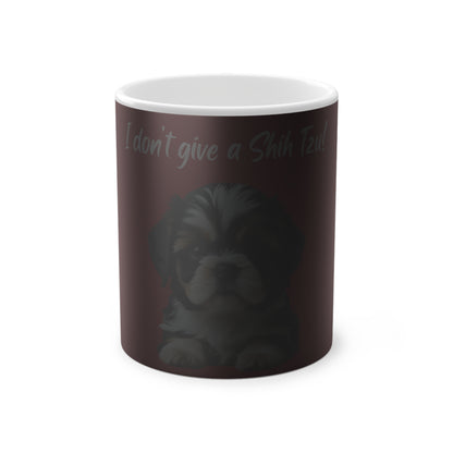 I Don't Give A Shih Tzu Magic Mug, 325ml - Dark Red