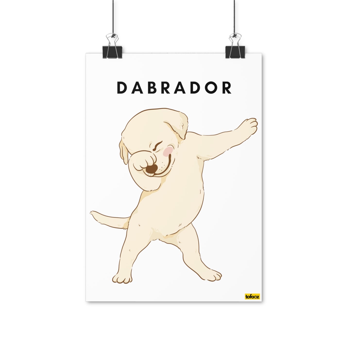 Dabrador Golden Lab Graphic Poster - Various Sizes