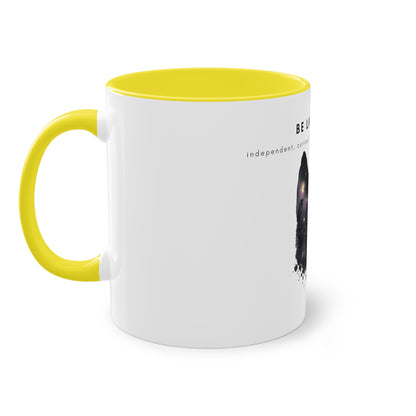 Be Like A Cat Two-Tone Coffee Mug, 325ml - White