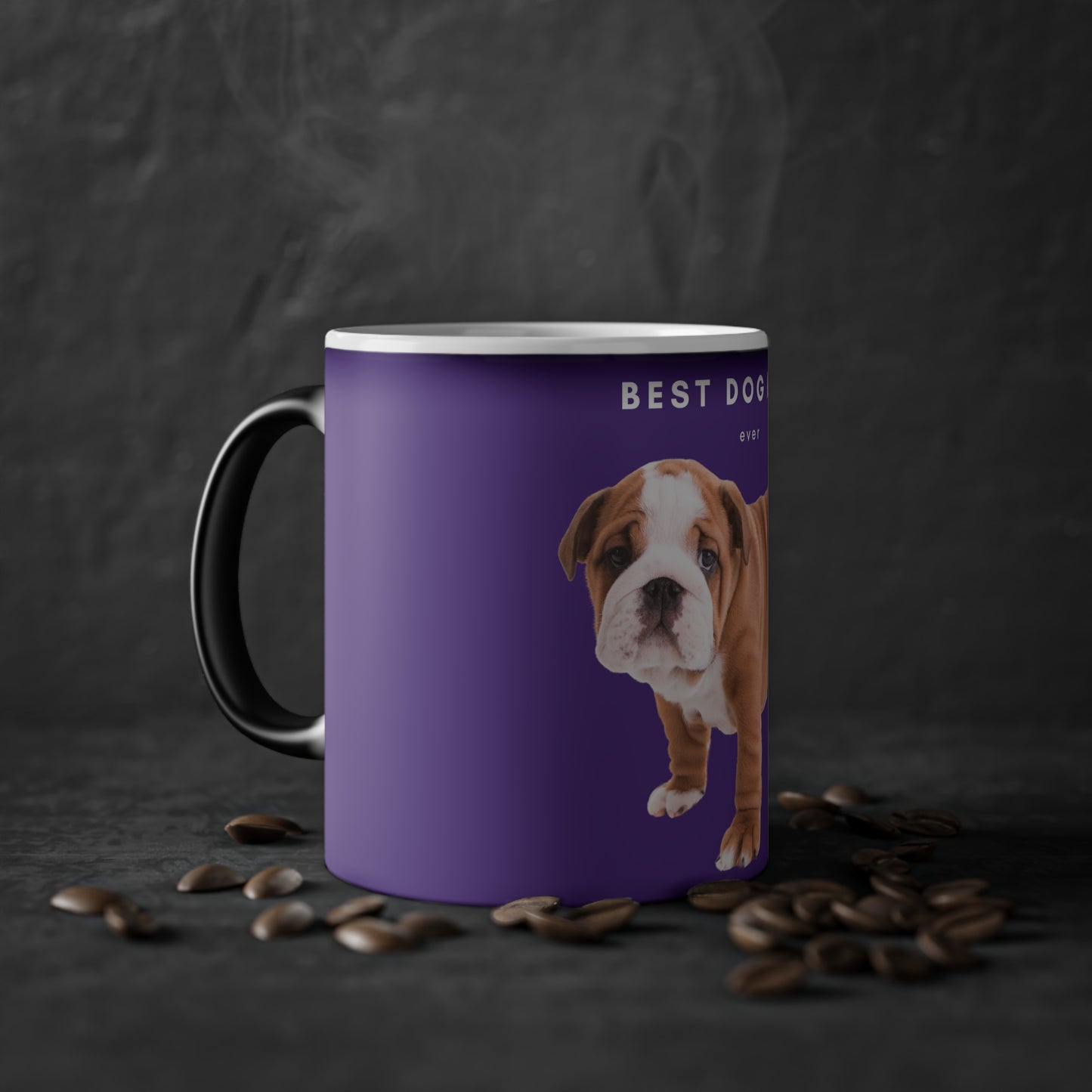 Best Dog Mom Ever English Bulldog Magic Mug, 325ml - Purple