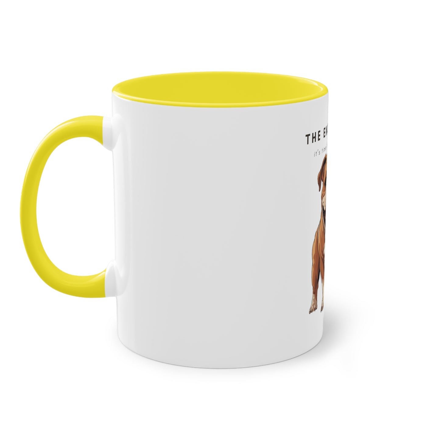 The English Say Tea Bulldog Two-Tone Coffee Mug, 325ml - White