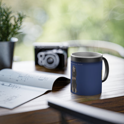 All I Need Is Coffee And My Saluki Magic Mug, 325ml - Dark Blue