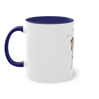 I Helped Add Glitter Beagle Two-Tone Coffee Mug, 325ml - White