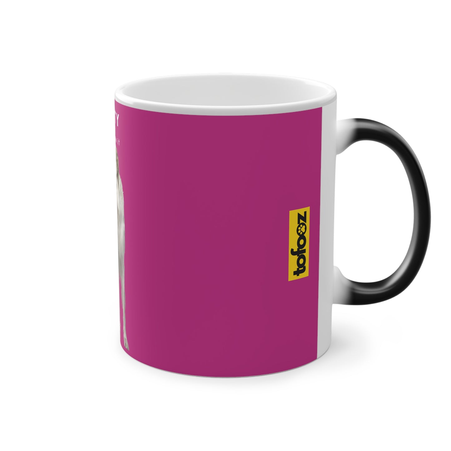 Pretty And I Know It Borzoi Magic Mug, 325ml - Pink