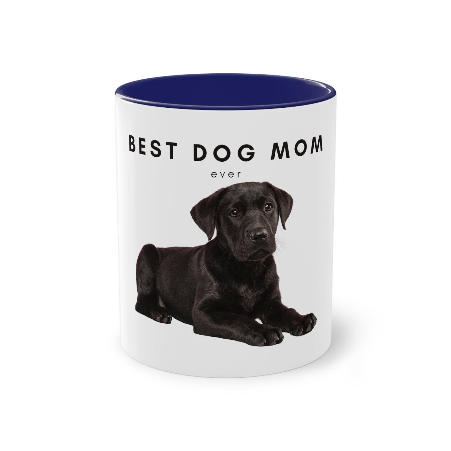 Best Dog Mom Black Lab Two-Tone Coffee Mug, 325ml - White