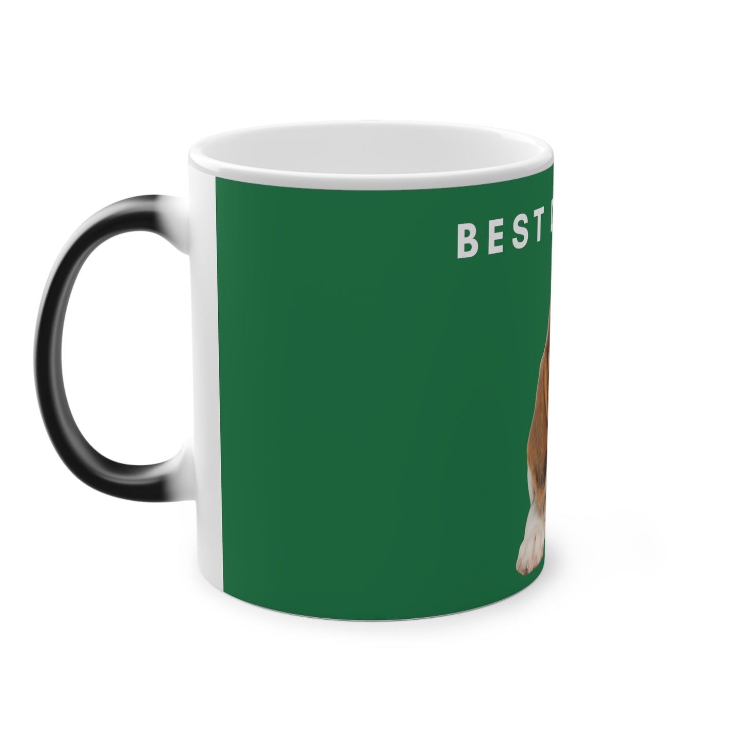 Best Dog Dad Beagle Magic Mug, 325ml - Green