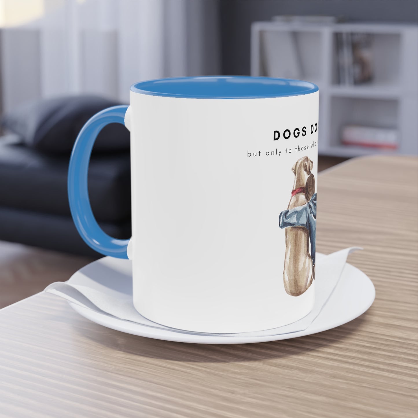 Dogs Do Speak Two-Tone Coffee Mug, 325ml - White