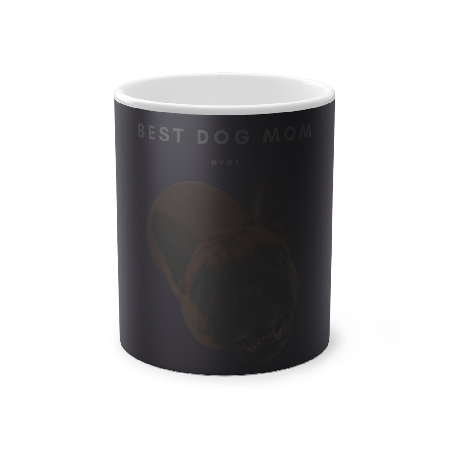 Best Dog Mom Ever Brown French Bulldog Magic Mug, 325ml - Purple