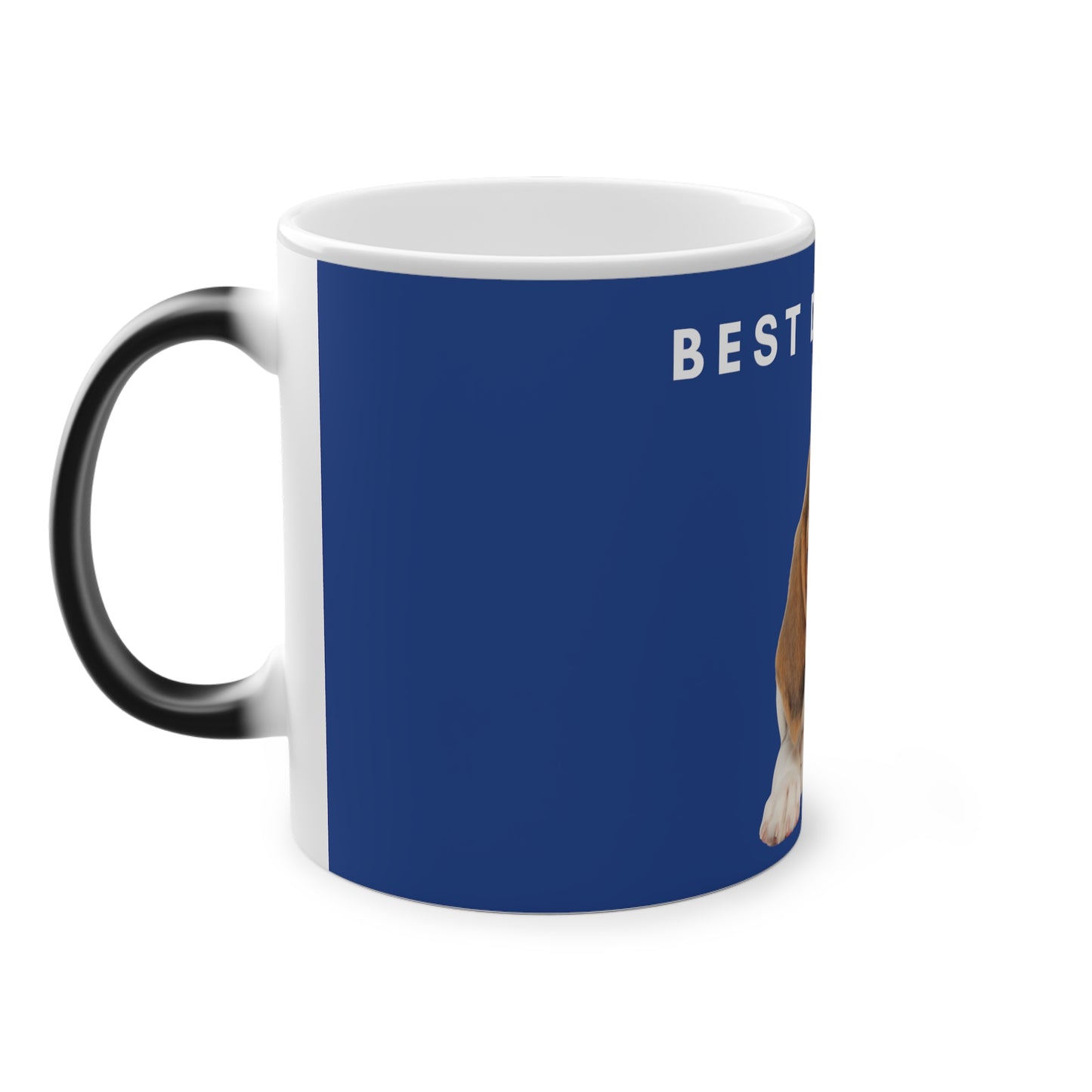 Best Dog Dad Beagle Magic Mug, 325ml - Dark Blue