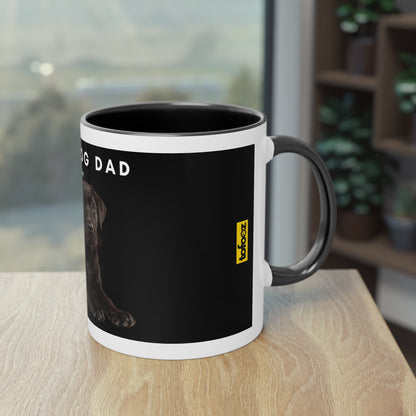 Best Dog Dad Black Lab Two-Tone Coffee Mug, 325ml - Black