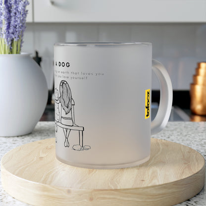 A Dog's Love - Frosted Glass Mug, 325ml