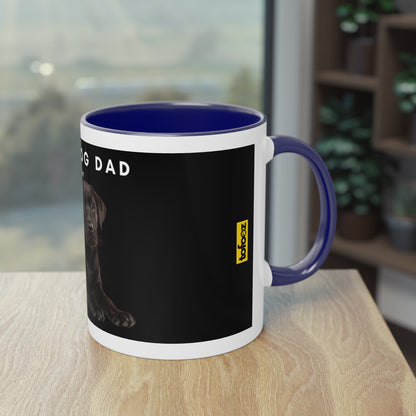 Best Dog Dad Black Lab Two-Tone Coffee Mug, 325ml - Black