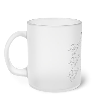 Quick It's Time For Coffee - Frosted Glass Mug, 325ml