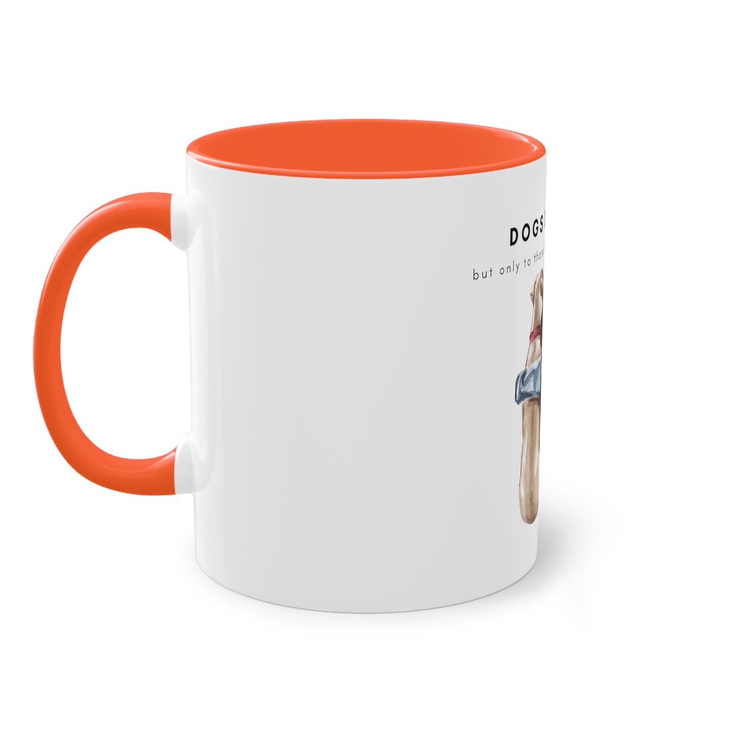 Dogs Do Speak Two-Tone Coffee Mug, 325ml - White