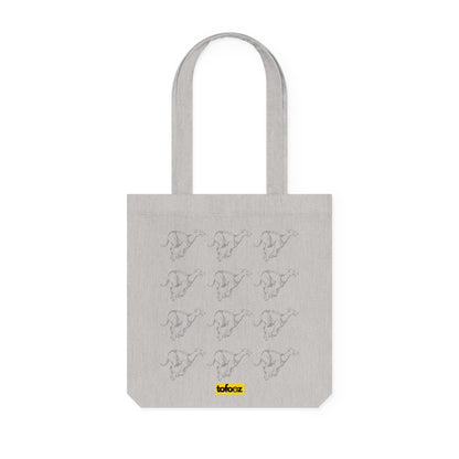 Greyhound Running Print Woven Tote Bag