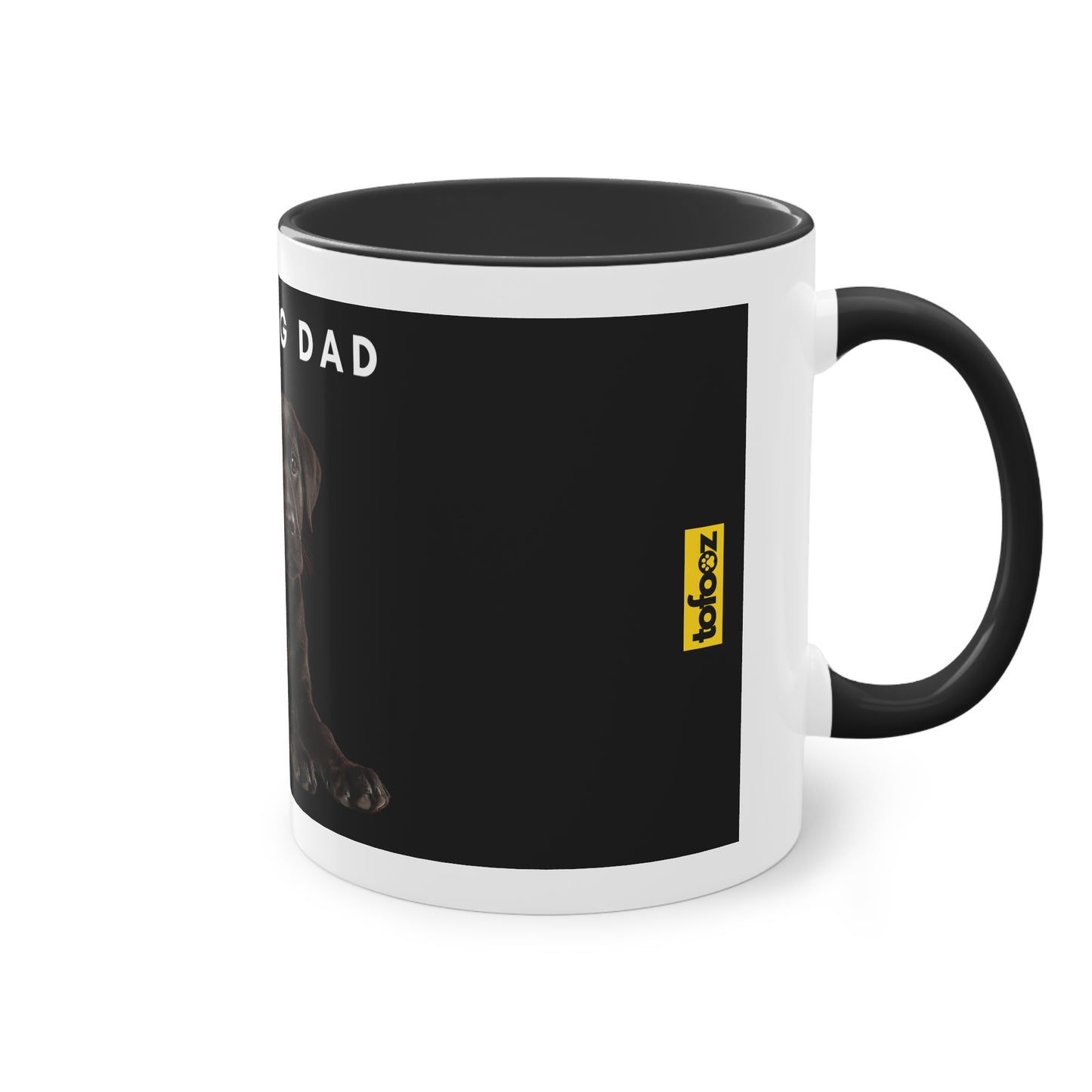 Best Dog Dad Black Lab Two-Tone Coffee Mug, 325ml - Black