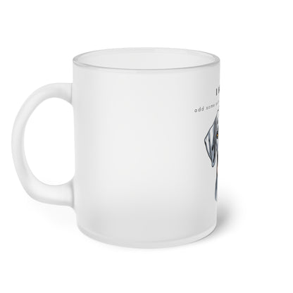 I Helped Add Glitter Great Dane White - Frosted Glass Mug, 325ml