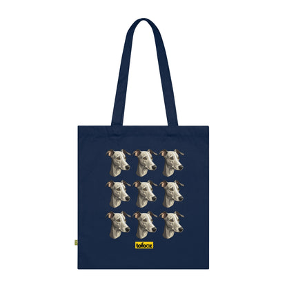 Italian Greyhound Print Organic Cotton Tote Bag