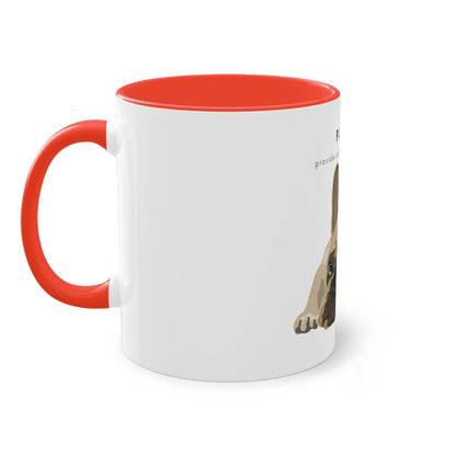 Please Provide Caffeine Immediately French Bulldog Two-Tone Coffee Mug, 325ml - White