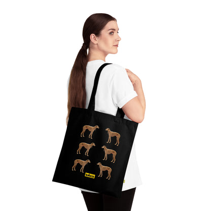 Galgo Brindle Print Organic Cotton Tote Bag