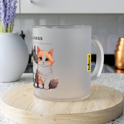 Guess Whose Hair Cats - Frosted Glass Mug, 325ml