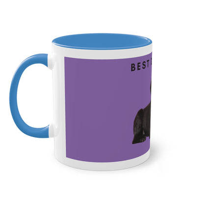 Best Dog Mom Black Lab Two-Tone Coffee Mug, 325ml - Purple