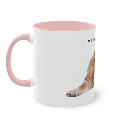 Maybe After Coffee Bulldog Two-Tone Coffee Mug, 325ml - White