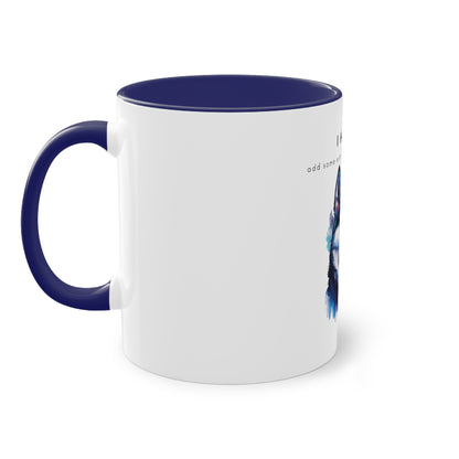 I Helped Add Glitter Husky Galaxy Two-Tone Coffee Mug, 325ml - White