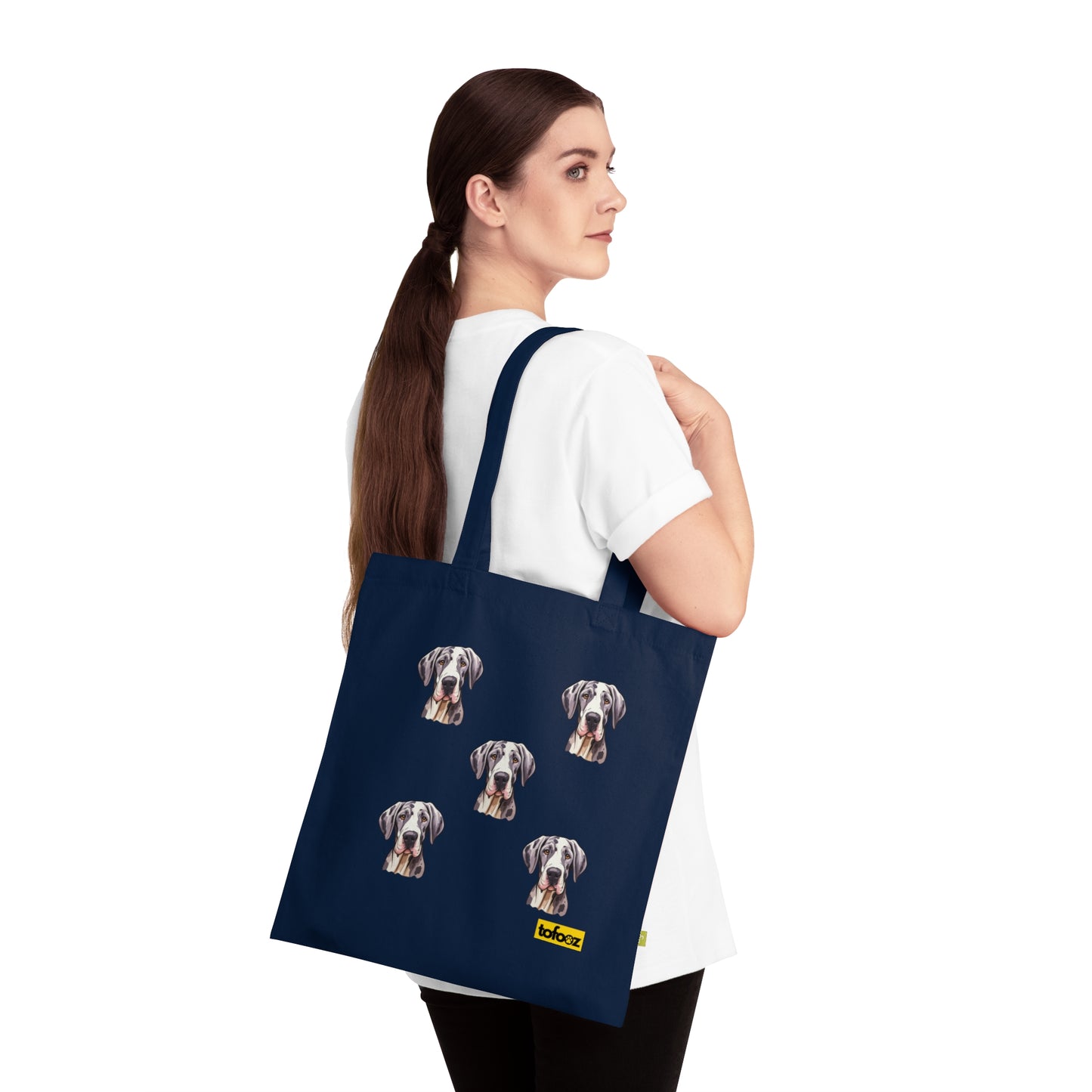 Great Dane Print Organic Cotton Tote Bag