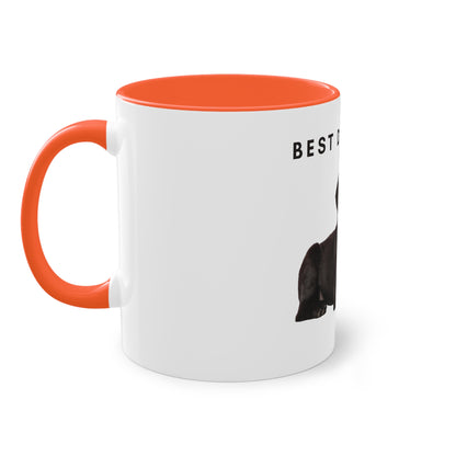 Best Dog Mom Black Lab Two-Tone Coffee Mug, 325ml - White