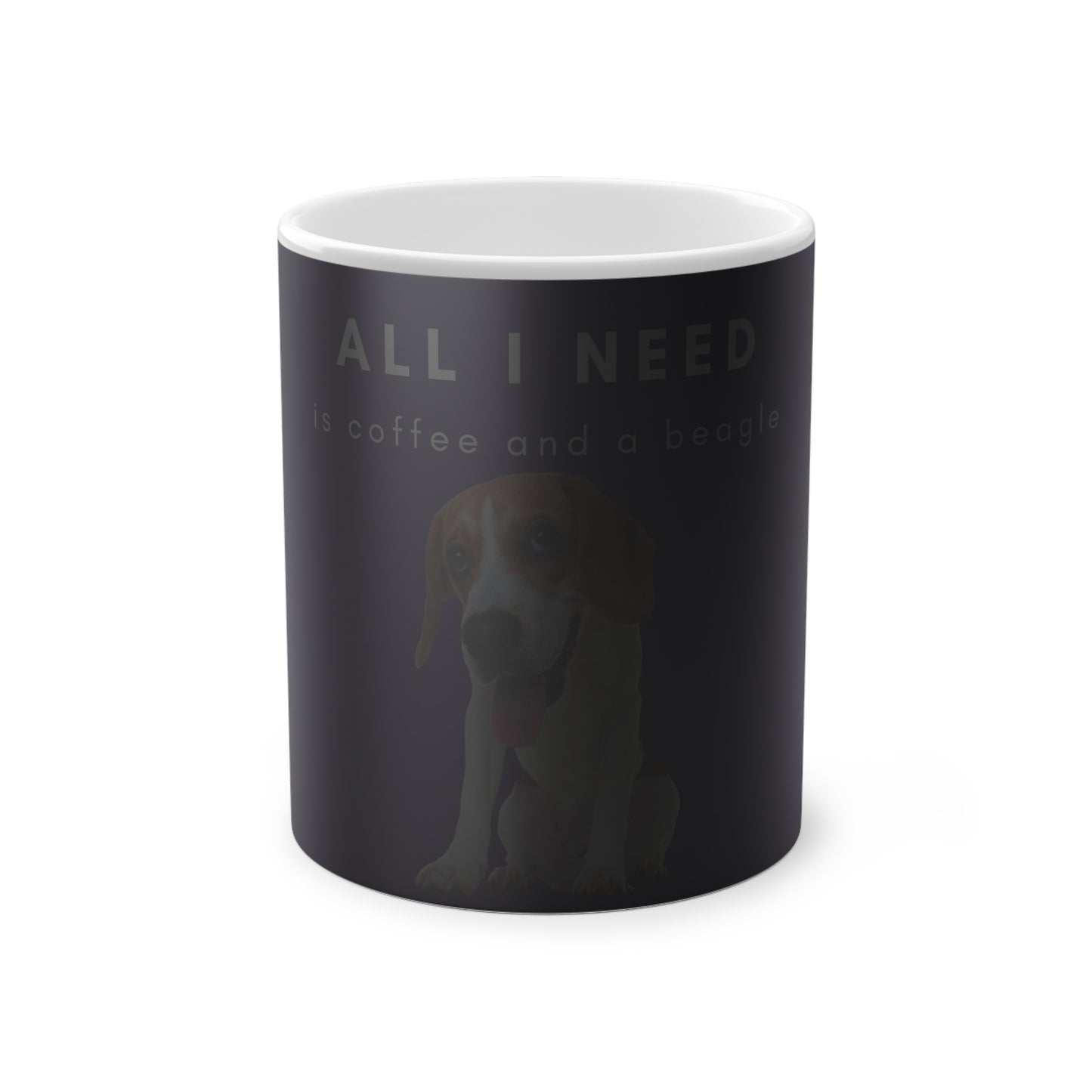 All I Need Is Coffee And A Beagle Magic Mug, 325ml - Purple