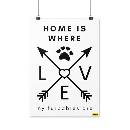 Home Is Where My Furbabies Are Love Poster - Various Sizes