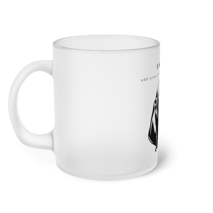 I Helped Add Glitter Bloodhound - Frosted Glass Mug, 325ml