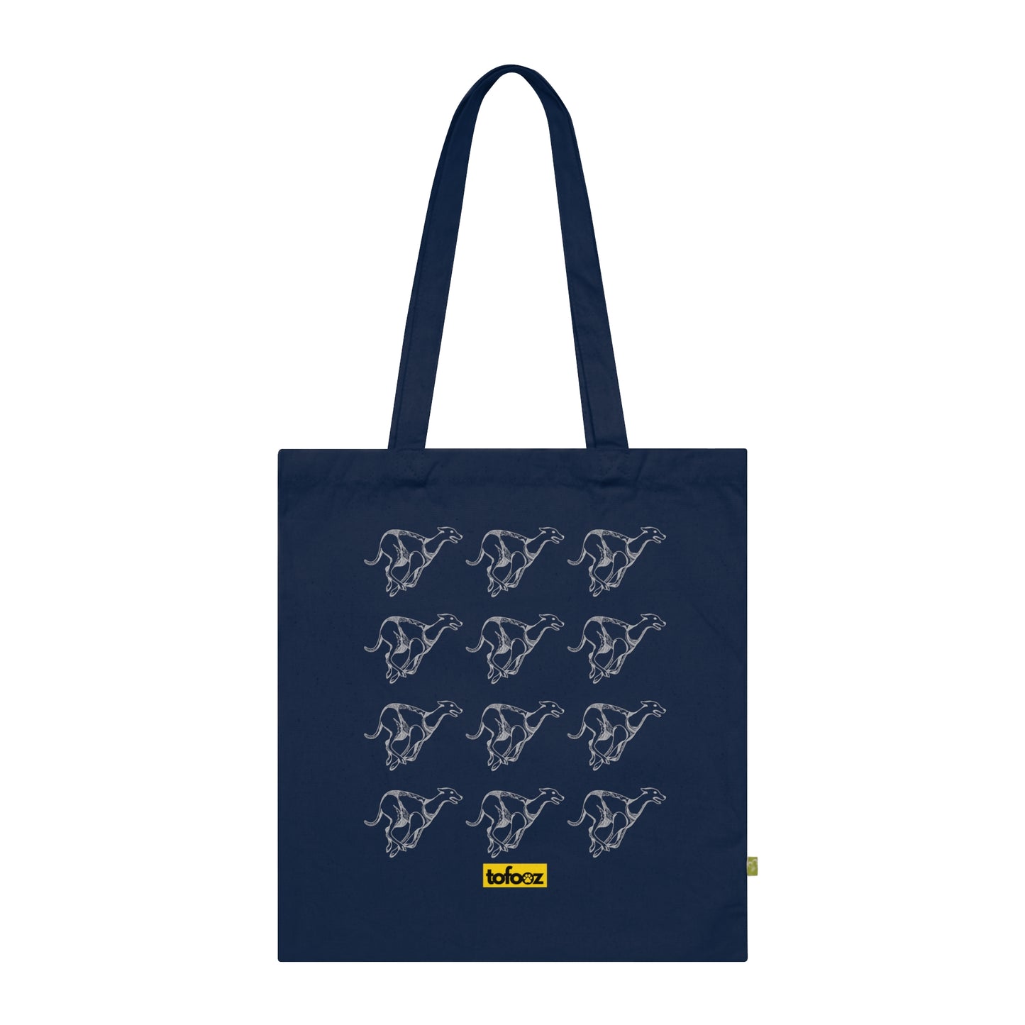 Greyhound Running Organic Cotton Tote Bag