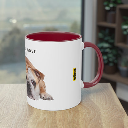 Maybe After Coffee Bulldog Two-Tone Coffee Mug, 325ml - White