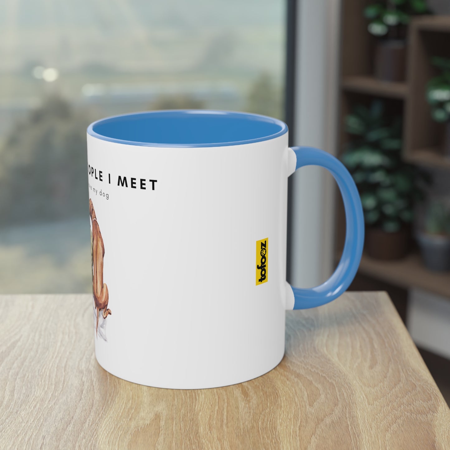 More People I Meet More I Love My Dog Two-Tone Coffee Mug, 325ml - White