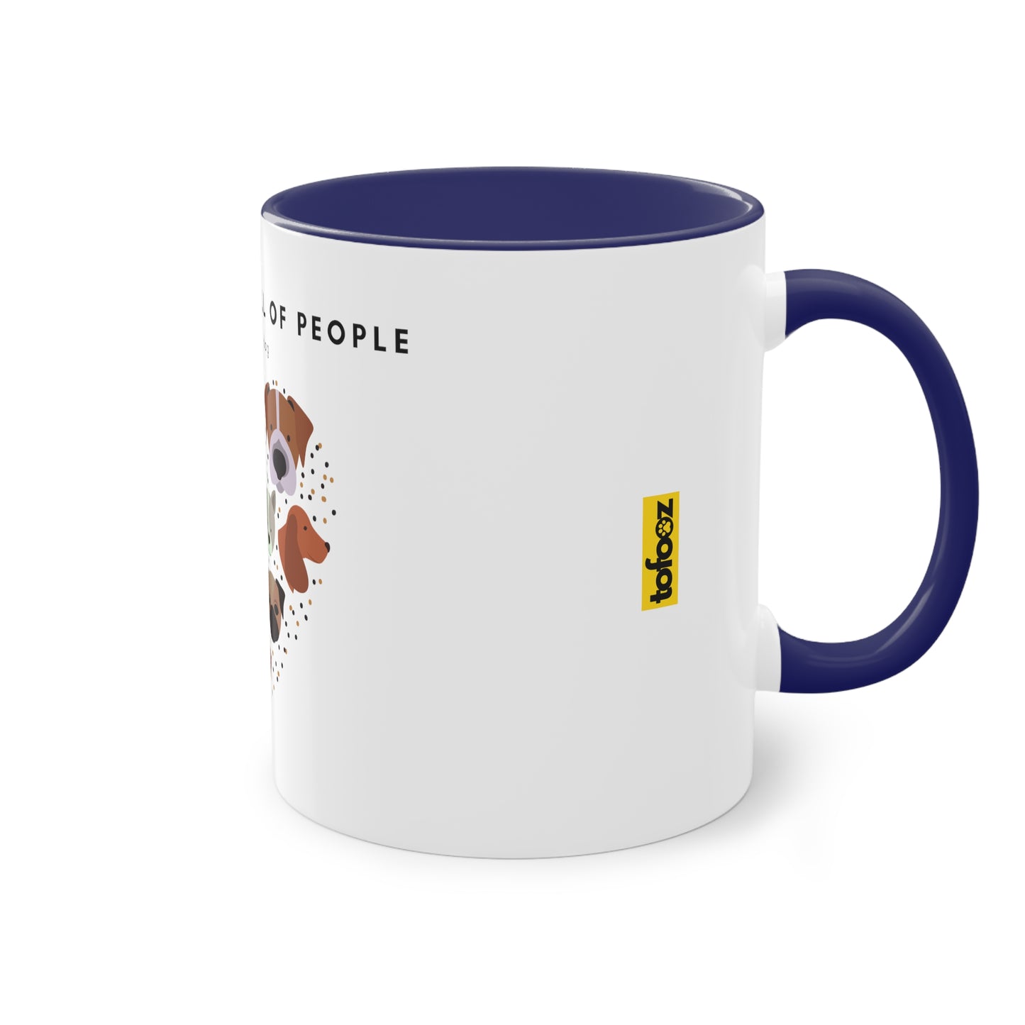 In A World Full Of People Dog Two-Tone Coffee Mug, 325ml - White