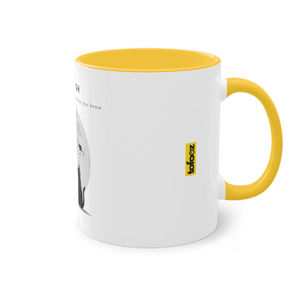 Aim High Cat and Dog Two-Tone Coffee Mug, 325ml - White