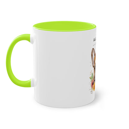 All I Need Is My French Bulldog Two-Tone Coffee Mug, 325ml - White