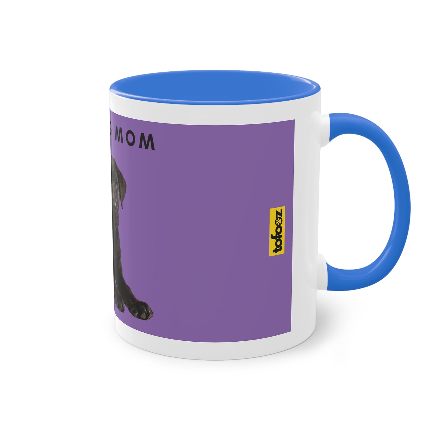 Best Dog Mom Black Lab Two-Tone Coffee Mug, 325ml - Purple