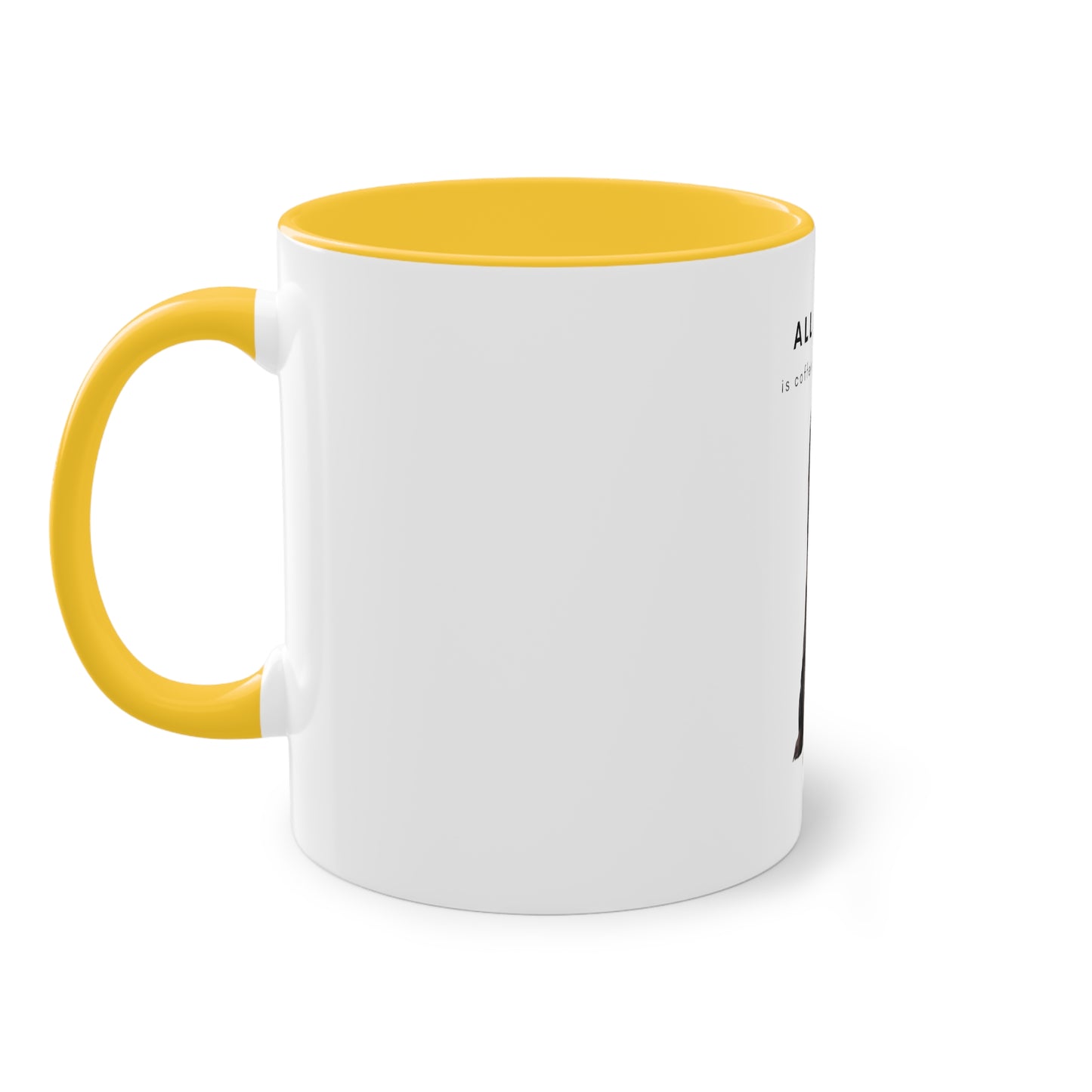 All I Need Is Coffee And My Saluki Two-Tone Coffee Mug, 325ml - White