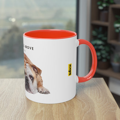 Maybe After Coffee Bulldog Two-Tone Coffee Mug, 325ml - White