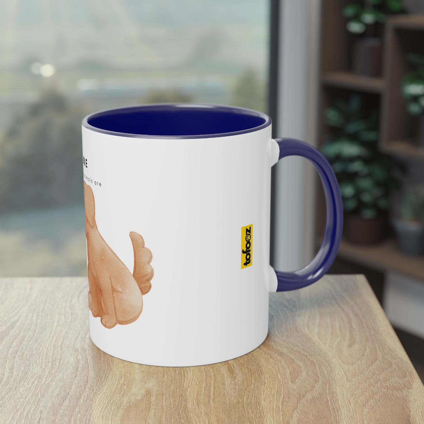 Home Is Where My Animals Are Two-Tone Coffee Mug, 325ml - White