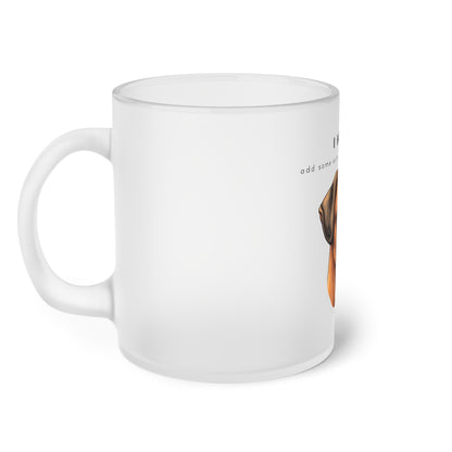 I Helped Add Glitter Boxer - Frosted Glass Mug, 325ml