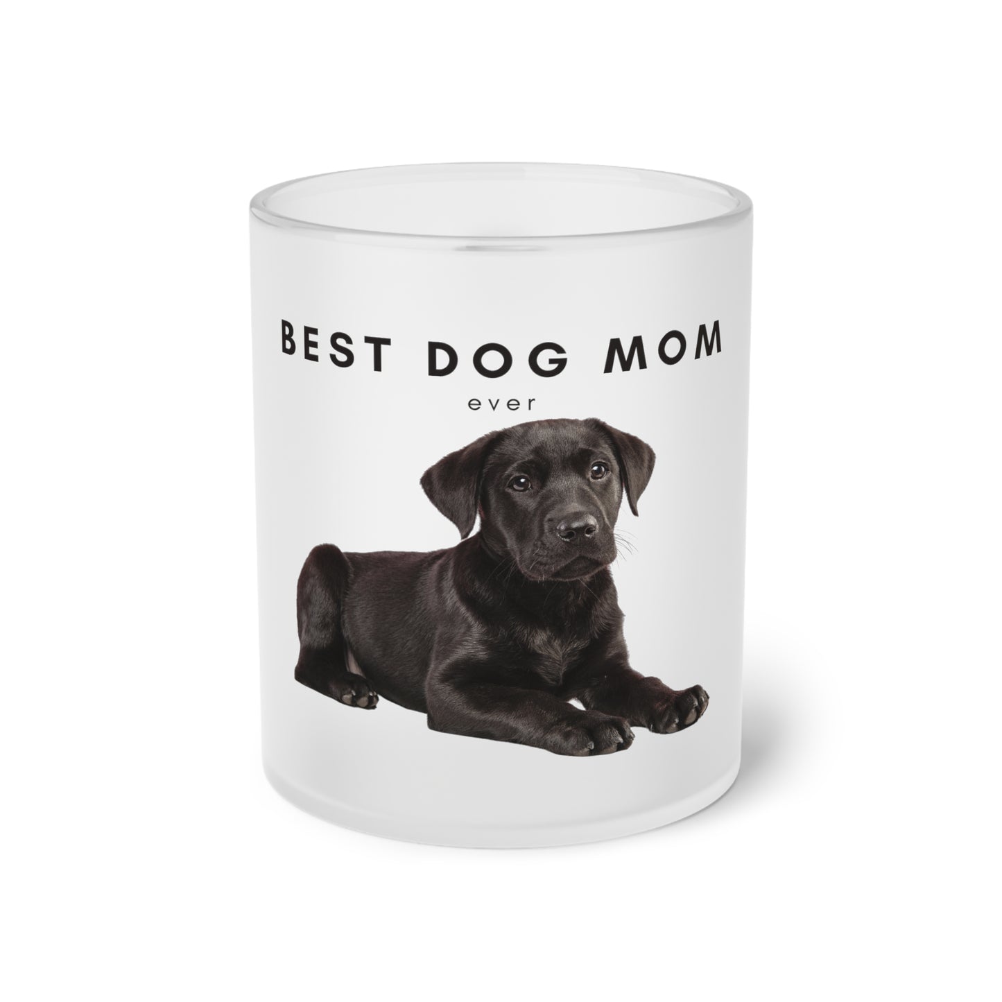 Best Dog Mom Black Lab - Frosted Glass Mug, 325ml