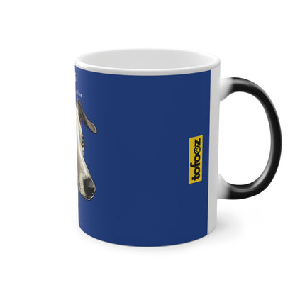 Time For A Quick Coffee Italian Greyhound Magic Mug, 325ml - Dark Blue