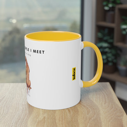 More People I Meet More I Love My Dog Two-Tone Coffee Mug, 325ml - White